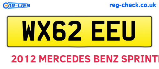 WX62EEU are the vehicle registration plates.