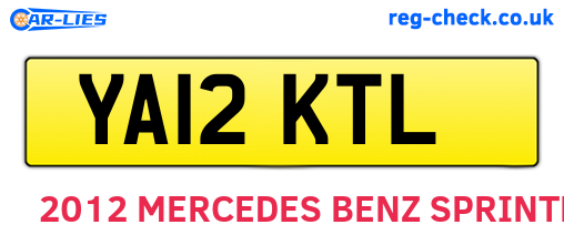 YA12KTL are the vehicle registration plates.