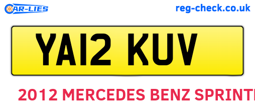 YA12KUV are the vehicle registration plates.