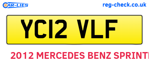YC12VLF are the vehicle registration plates.