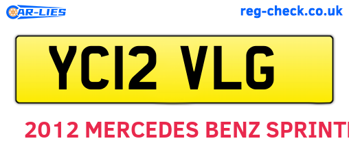 YC12VLG are the vehicle registration plates.