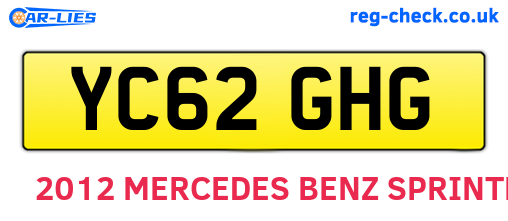 YC62GHG are the vehicle registration plates.