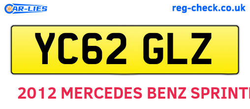 YC62GLZ are the vehicle registration plates.