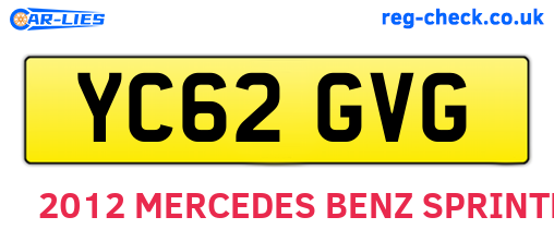 YC62GVG are the vehicle registration plates.