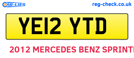YE12YTD are the vehicle registration plates.