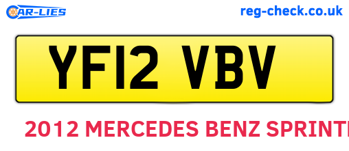 YF12VBV are the vehicle registration plates.