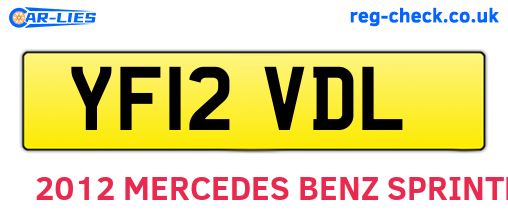 YF12VDL are the vehicle registration plates.