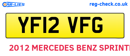 YF12VFG are the vehicle registration plates.