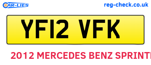 YF12VFK are the vehicle registration plates.