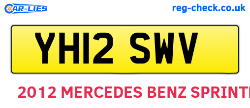 YH12SWV are the vehicle registration plates.