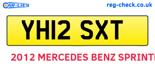 YH12SXT are the vehicle registration plates.