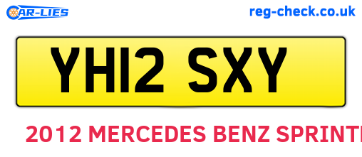 YH12SXY are the vehicle registration plates.