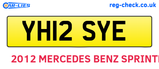 YH12SYE are the vehicle registration plates.
