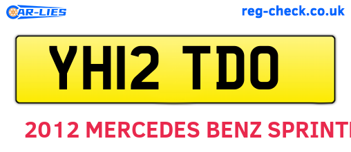 YH12TDO are the vehicle registration plates.