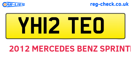 YH12TEO are the vehicle registration plates.