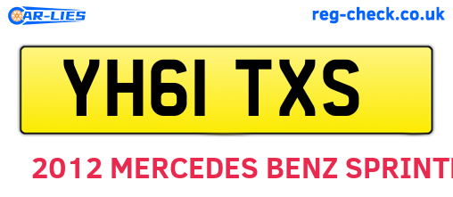 YH61TXS are the vehicle registration plates.