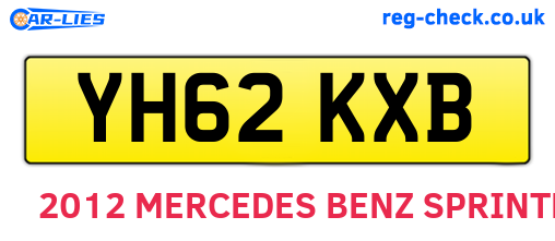 YH62KXB are the vehicle registration plates.