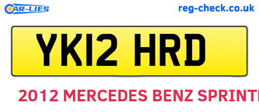 YK12HRD are the vehicle registration plates.