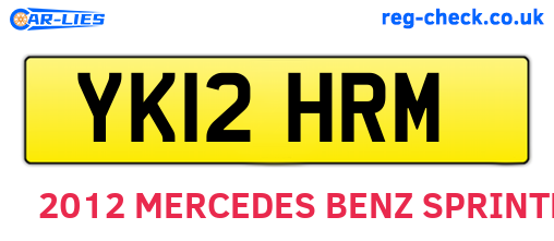 YK12HRM are the vehicle registration plates.