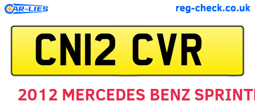 CN12CVR are the vehicle registration plates.