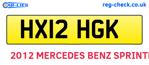 HX12HGK are the vehicle registration plates.