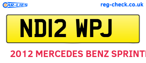 ND12WPJ are the vehicle registration plates.