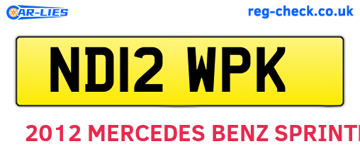 ND12WPK are the vehicle registration plates.