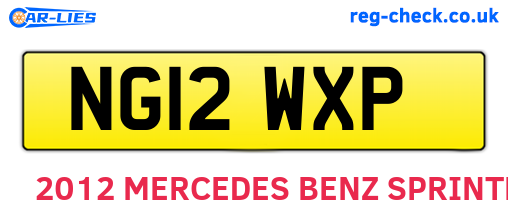 NG12WXP are the vehicle registration plates.