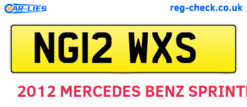 NG12WXS are the vehicle registration plates.