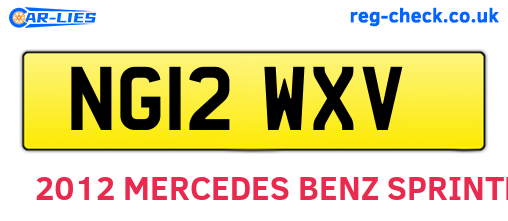 NG12WXV are the vehicle registration plates.