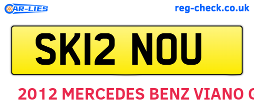 SK12NOU are the vehicle registration plates.