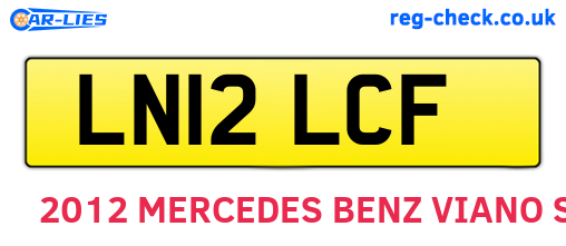 LN12LCF are the vehicle registration plates.