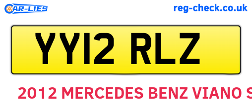 YY12RLZ are the vehicle registration plates.