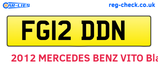 FG12DDN are the vehicle registration plates.