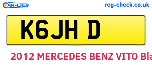 K6JHD are the vehicle registration plates.