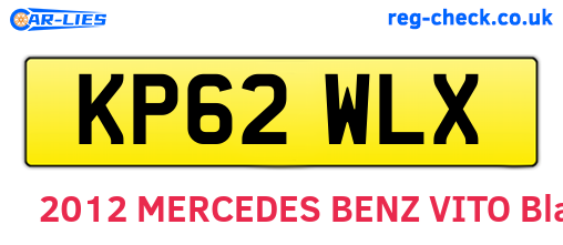 KP62WLX are the vehicle registration plates.