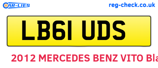 LB61UDS are the vehicle registration plates.