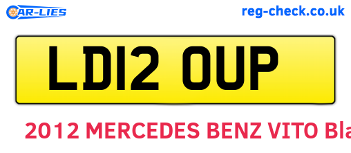 LD12OUP are the vehicle registration plates.
