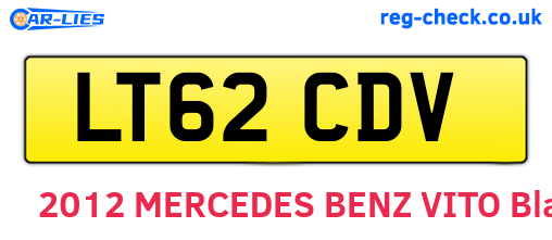LT62CDV are the vehicle registration plates.
