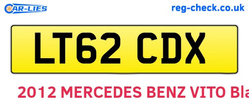 LT62CDX are the vehicle registration plates.