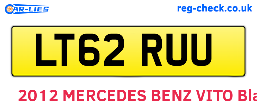 LT62RUU are the vehicle registration plates.