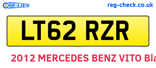 LT62RZR are the vehicle registration plates.