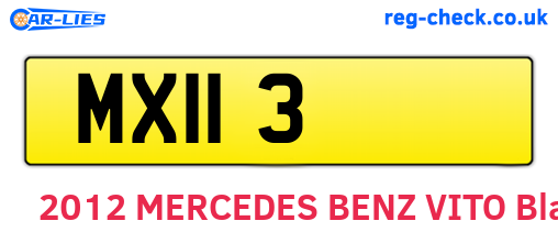 MXI13 are the vehicle registration plates.