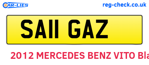 SA11GAZ are the vehicle registration plates.