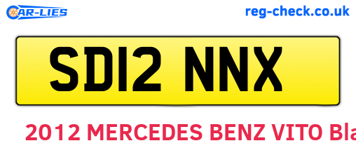 SD12NNX are the vehicle registration plates.