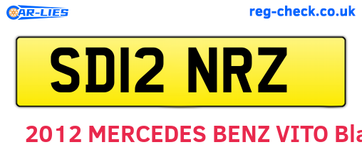 SD12NRZ are the vehicle registration plates.