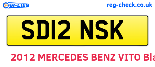 SD12NSK are the vehicle registration plates.