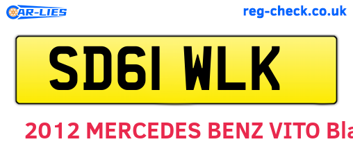 SD61WLK are the vehicle registration plates.