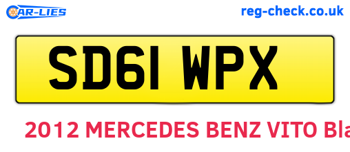 SD61WPX are the vehicle registration plates.