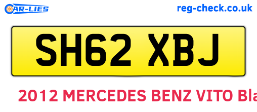 SH62XBJ are the vehicle registration plates.